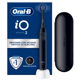 ORAL-B iO Series 2 Black, Ηλεκτρική Οδοντόβουρτσα Μαύρη & Δώρο Θήκη Ταξιδίου -1τεμ