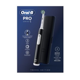 ORAL-B Pro Series 1 Black, Ηλεκτρική Οδοντόβουρτσα Μαύρη & Θήκη Ταξιδίου - 1τεμ