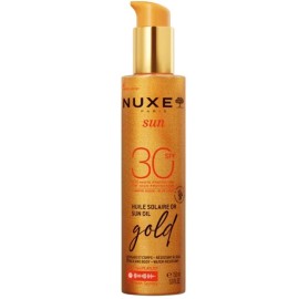 NUXE Sun Oil Gold SPF30, Ιριδίζον Λάδι Μαυρίσματος για Πρόσωπο & Σώμα - 150ml